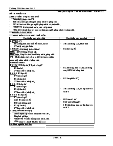 Giáo án Lớp 4 - Môn Toán - Tuần 156 - Trường tiểu học Vạn Phú 2