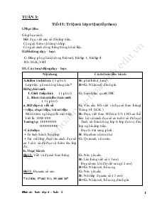 Giáo án Lớp 4 - Môn Toán - Tuần 3