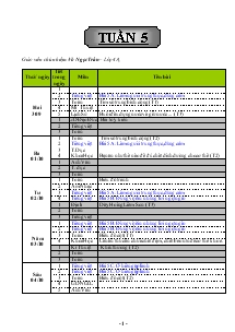 Giáo án lớp 4 - Năm học 2007 - 2008 - Tuần 5