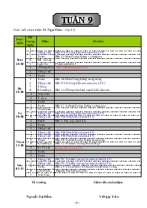 Giáo án lớp 4 - Năm học 2007 - 2008 - Tuần 9