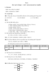 Giáo án Lớp 4 - Ôn tập cuối năm môn toán