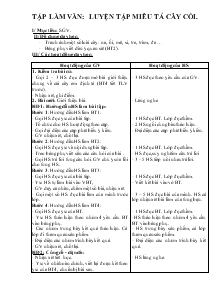 Giáo án Lớp 4 - Tập làm văn: Luyện tập miêu tả cây cối