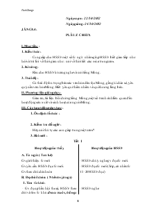 Giáo án Lớp 4 - Tiếng Mông: Jăngx4: Plâuz Cheix