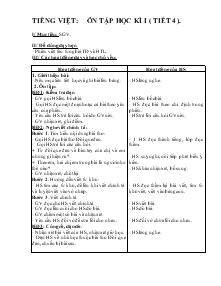 Giáo án Lớp 4 - Tiếng việt: Ôn tập học kì I ( tiết 4 )