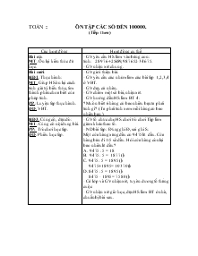 Giáo án Lớp 4 - Toán: Ôn tập các số đến 100000 (tiếp theo)