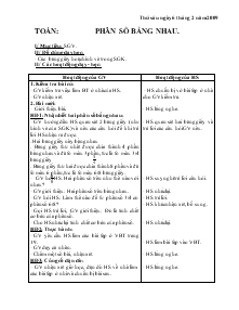 Giáo án Lớp 4 - Toán: Phân số bằng nhau