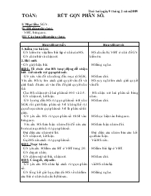 Giáo án Lớp 4 - Toán: Rút gọn phân số