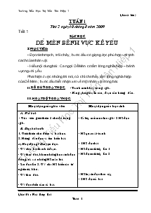 Giáo án Lớp 4 - Tuần 1 - Trường Tiểu học Trị trấn Tân Hiệp 1