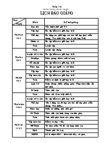 Giáo án Lớp 4 Tuần 10 (Tiếp theo)