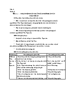 Giáo án lớp 4 - Tuần 11 - Môn Địa lý: Hoạt động sản xuất của người dân Tây Nguyên