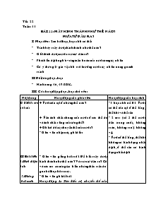 Giáo án lớp 4 - Tuần 11 - Môn Khoa học - Bài 22: Mây hình thành như thế nào? Mưa từ đâu ra?