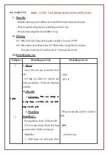 Giáo án lớp 4 - Tuần 11 - Môn Kỹ thuật - Tiết 21: Thêu lướt vặn hình hàng rào đơn giản