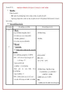 Giáo án lớp 4 - Tuần 11 - Môn Toán - Tiết 53: Nhân với số có tận cùng là chữ số 0