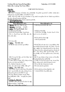 Giáo án Lớp 4 - Tuần 14 - Lương Thị Thúy Diễm - Trường Tiểu học Nguyễn Ngọc Bình