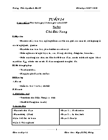 Giáo án Lớp 4 - Tuần 14 - Trường tiểu học Bình Khê II