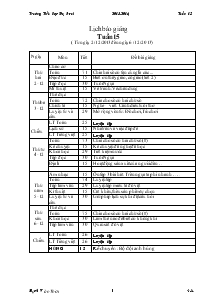 Giáo án Lớp 4 - Tuần 15 - Trường Tiểu học Đạ Rsal