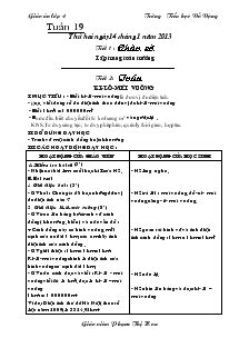 Giáo án Lớp 4 - Tuần 19 - Trường tiểu học Đỗ Động