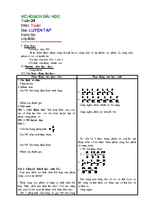 Giáo án Lớp 4 - Tuần 24 - Môn Toán