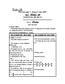 Giáo án Lớp 4 - Tuần 24 (Tiết 1)