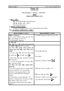 Giáo án Lớp 4 Tuần 25 - Nguyễn Thị Huân