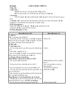 Giáo án lớp 4 - Tuần 26 - Môn Kĩ thuật: Lắp cái đu (tiết 1)