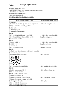 Giáo án lớp 4 - Tuần 26 - Môn Toán: Luyện tập chung (tiếp)