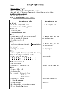 Giáo án lớp 4 - Tuần 26 - Môn Toán: Luyện tập chung