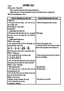 Giáo án lớp 4 - Tuần 26 - Môn Toán: Luyện tập