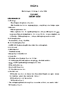 Giáo án Lớp 4 Tuần 26 (tiếp theo)