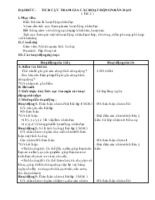 Giáo án lớp 4 - Tuần 27 - Môn Đạo đức: Tích cực tham gia các hoạt động nhân đạo