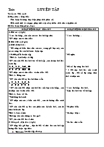 Giáo án lớp 4 - Tuần 28 - Môn Toán - Tiết 128:  luyện tập