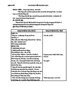 Giáo án lớp 4 - Tuần 31 - Môn Lịch sử: Nhà Nguyễn thành lập