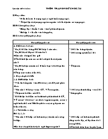 Giáo án lớp 4 - Tuần 31 - Môn Luyện từ và câu: Thêm trạng ngữ cho câu