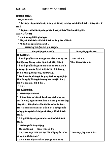 Giáo án lớp 4 - Tuần 32 - Môn Lịch sử: Kinh thành Huế