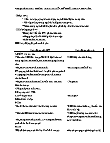 Giáo án lớp 4 - Tuần 32 - Môn Luyện từ và câu: Thêm trạng ngữ chỉ thời gian cho câu