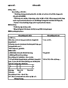 Giáo án lớp 4 - Tuần 33 - Môn Lịch sử: Tổng kết