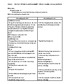 Giáo án lớp 4 - Tuần 34 - Môn Toán: Ôn tập về tìm hai số khi biết tổng và hiệu của hai số đó