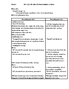 Giáo án lớp 4 - Tuần 34 - Môn Toán: Ôn tập về tìm số trung bình cộng