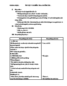 Giáo án lớp 4 - Tuần 35 - Môn Khoa học: Ôn tập và kiểm tra cuối năm