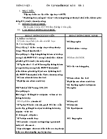 Giáo án lớp 4 - Tuần 35 - Môn Tiếng việt: Ôn tập cuäúi học kì II (tiết 2)