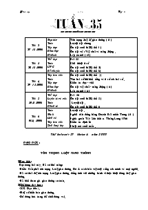 Giáo án Lớp 4 Tuần 35 (Tiếp theo)