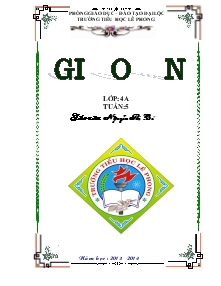 Giáo án Lớp 4 - Tuần 4 (Tiết 11)