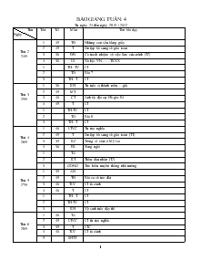 Giáo án Lớp 4 - Tuần 4 (tiết 12)