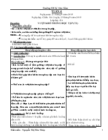 Giáo án Lớp 4 - Tuần 4 - Trường tiểu học Lê Văn Tám