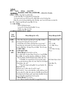 Giáo án lớp 4 - Tuần 6 - Môn Lịch sử: Hai Bà Trưng (năm 40)