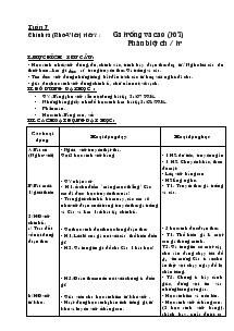 Giáo án lớp 4 - Tuần 7 - Môn Chính tả (nhớ - Viết) - Tiết 7: Gà trống và cáo, phân biệt ch / tr