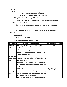 Giáo án lớp 4 - Tuần 7 - Môn Tự nhiên xã hội - Bài 14: Phòng một số bệnh lây qua đường tiêu hoá