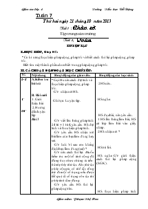 Giáo án lớp 4 - Tuần 7 - Trường Tiểu học Đỗ Động