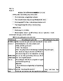 Giáo án lớp 4 - Tuần 8 - Môn Bài 16: Ăn uống khi bị bệnh