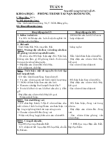 Giáo án Lớp 4 - Tuần 9 - Khoa học: Phòng tránh tai nạn đuối nước